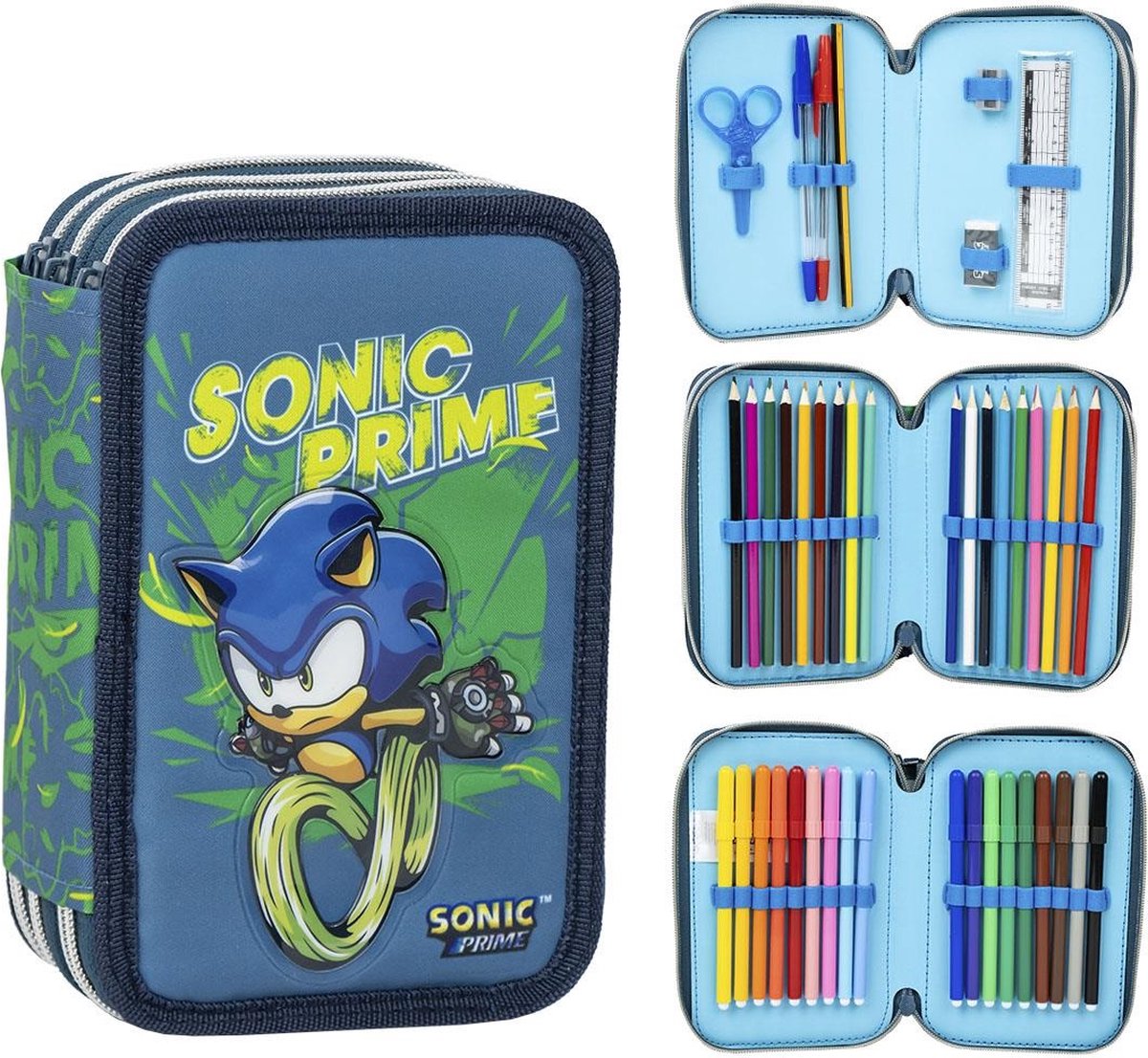 Schüleretui Tripledecker - Sonic Prime