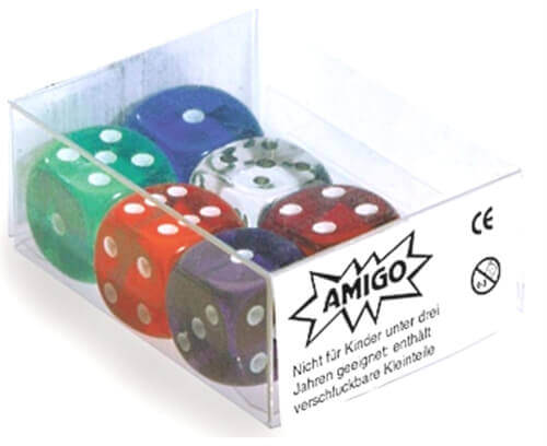 6er Würfel Set - W6 - Transparent