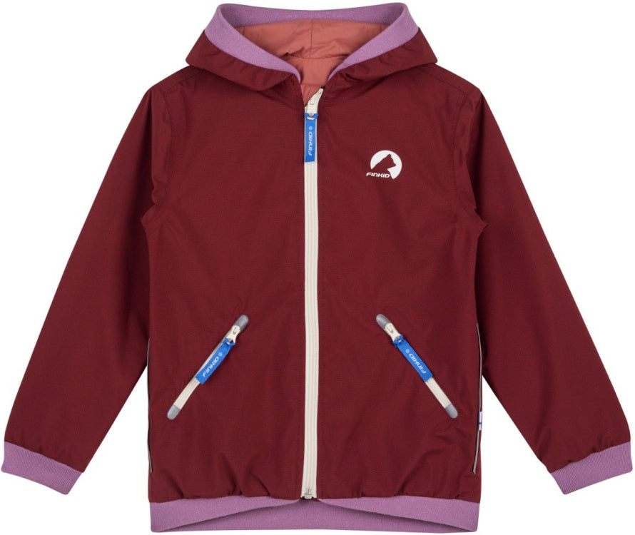 MUUTUVA Regenjacke cranberry/valerian 100/110