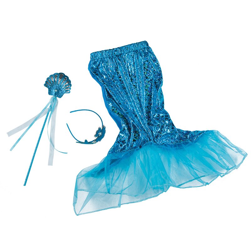 Meerjungfrauen Set blau 3tlg. - Einheitsgröße