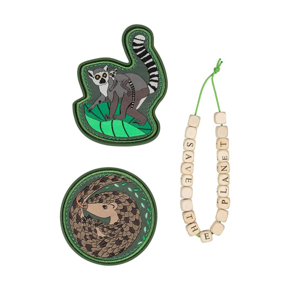 DerDieDas Wechselbuttons 3-tlg. Green Planet