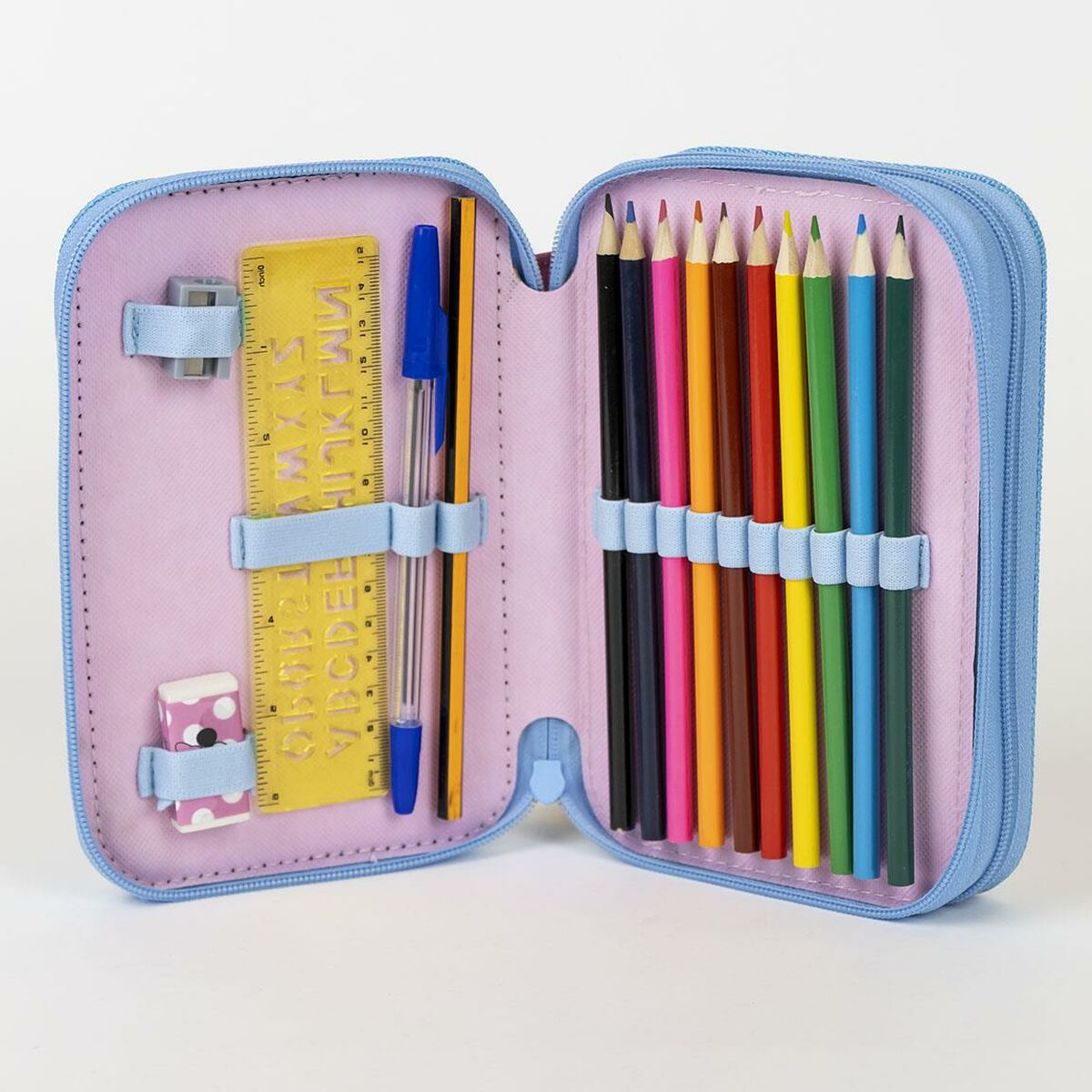 Schüleretui Doppelfedertasche - Minnie Mouse rosa