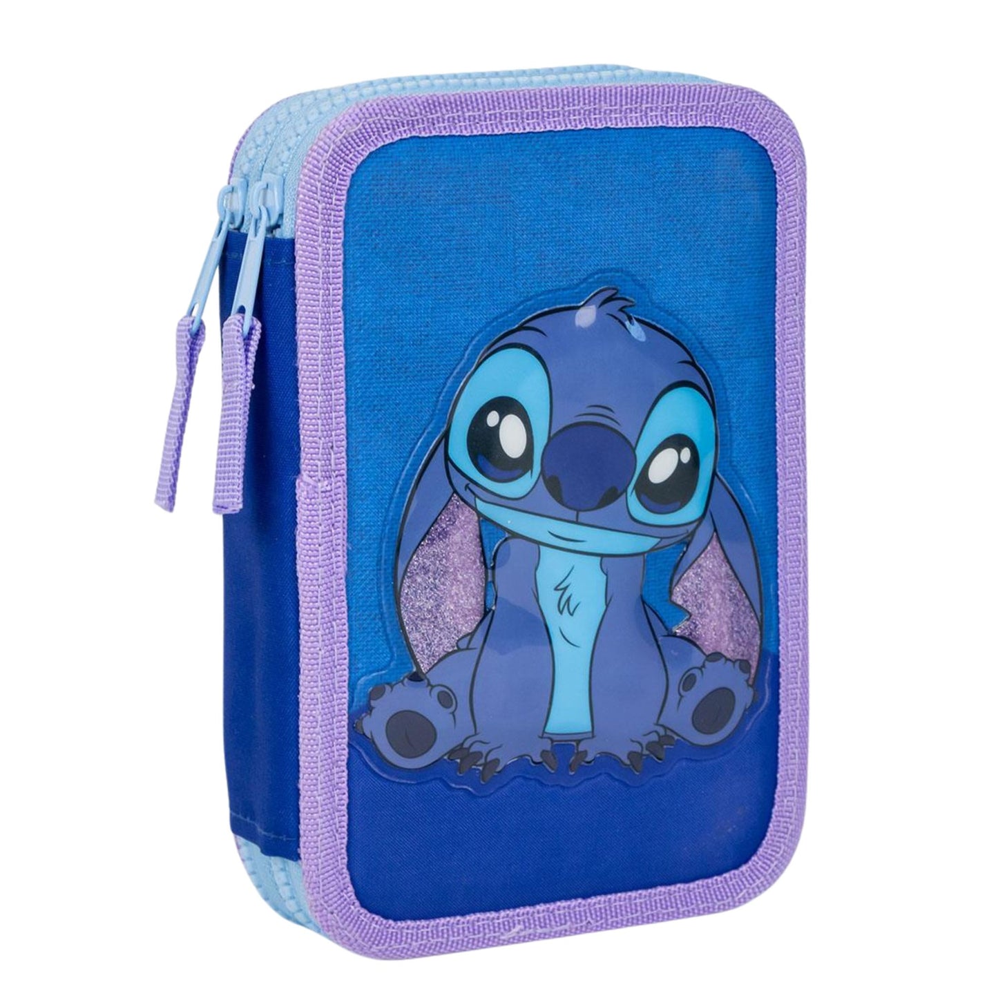Schüleretui Doppelfedertasche - Stitch blau