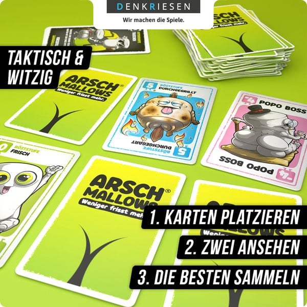 DENKRIESEN Kartenspiel ARSCHMALLOWS weniger frisst mehr