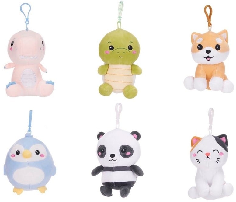 Kawaii Kuties Plüsch-Taschenclip, 12,5 cm, sortiert