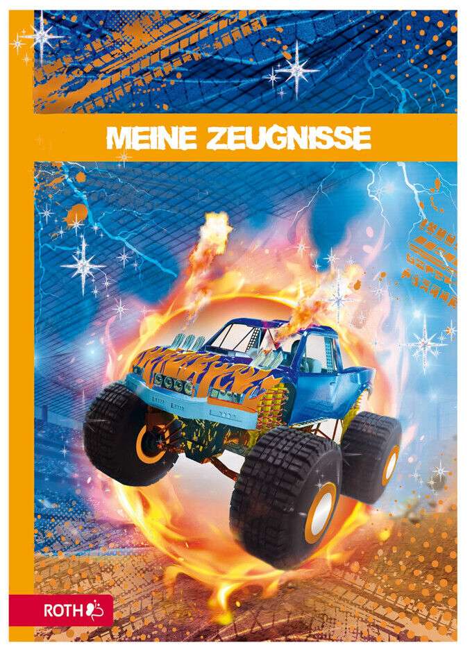 Zeugnismappe Monstertruck
