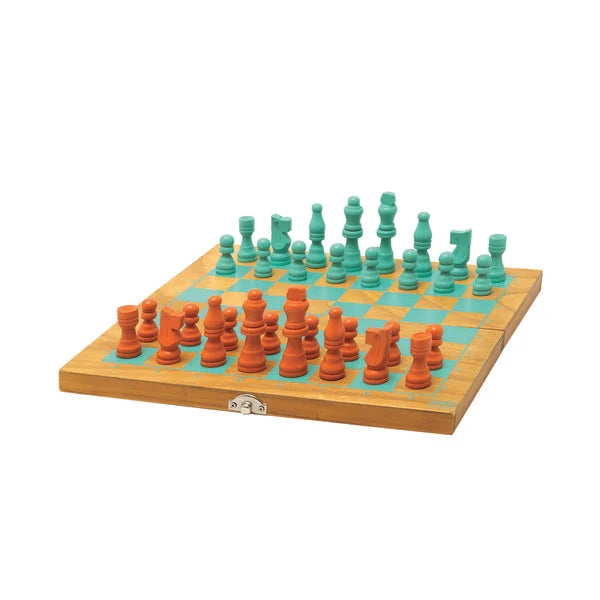 Holz Schach und Dame