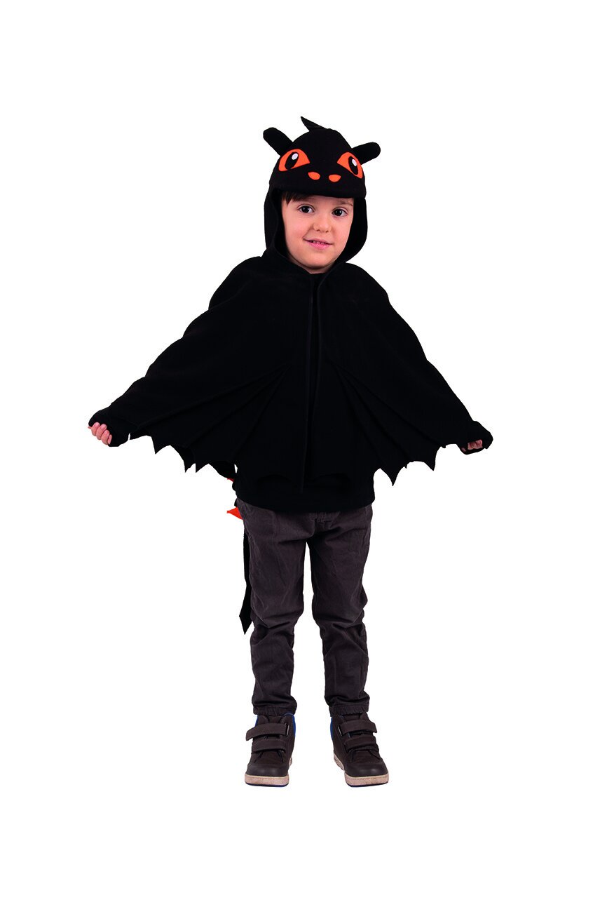 Schwarzer Drache Cape - 116/128