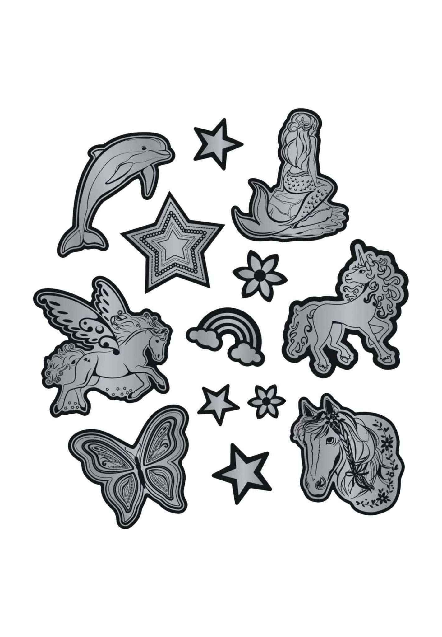 reflekt. Sticker-Set silber