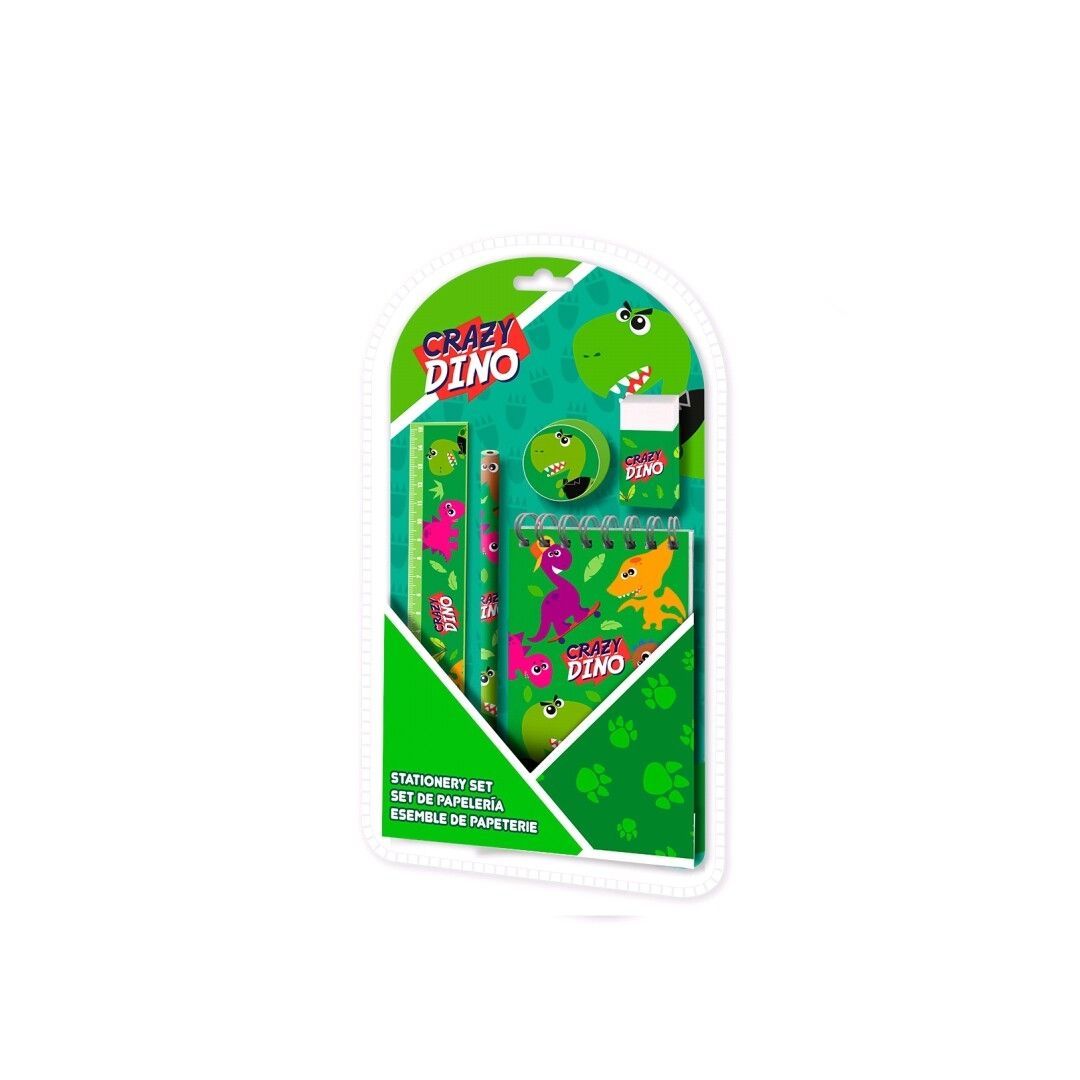 5-teilig Schreibset Crazy Dino