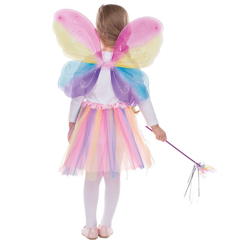 Schmetterling-Set Regenbogen 3tlg. - Einheitsgröße