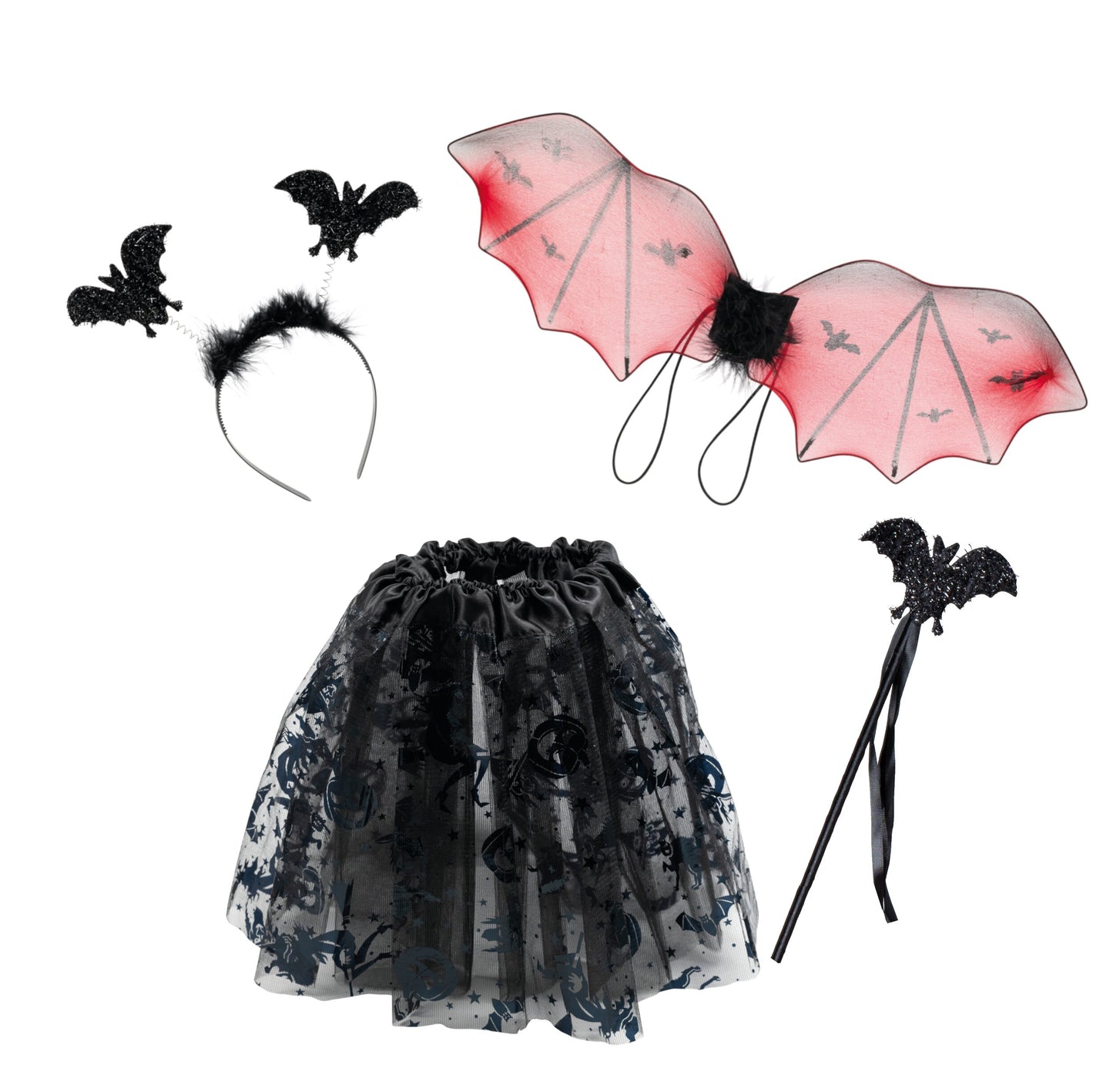 Fledermaus-Set 4tlg. - Einheitsgröße