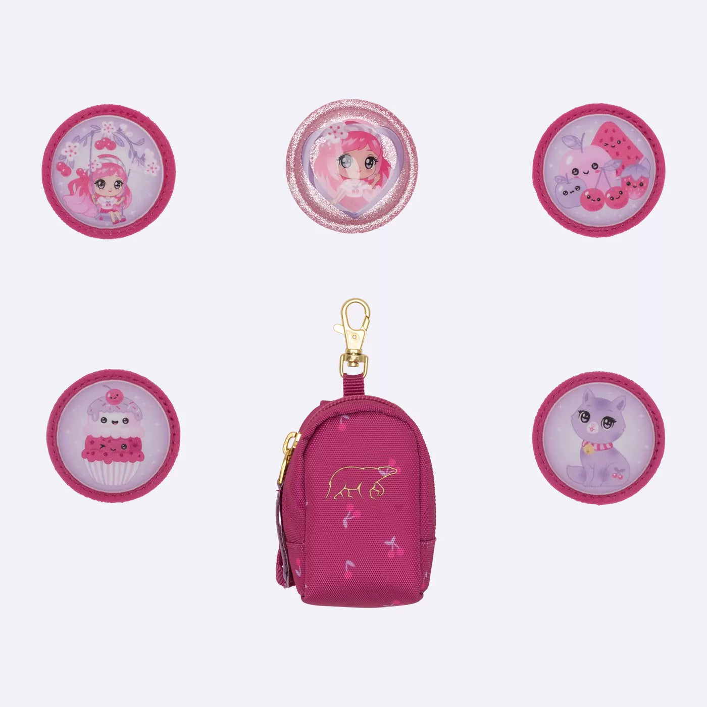 Beckmann Button Bag - Cherry