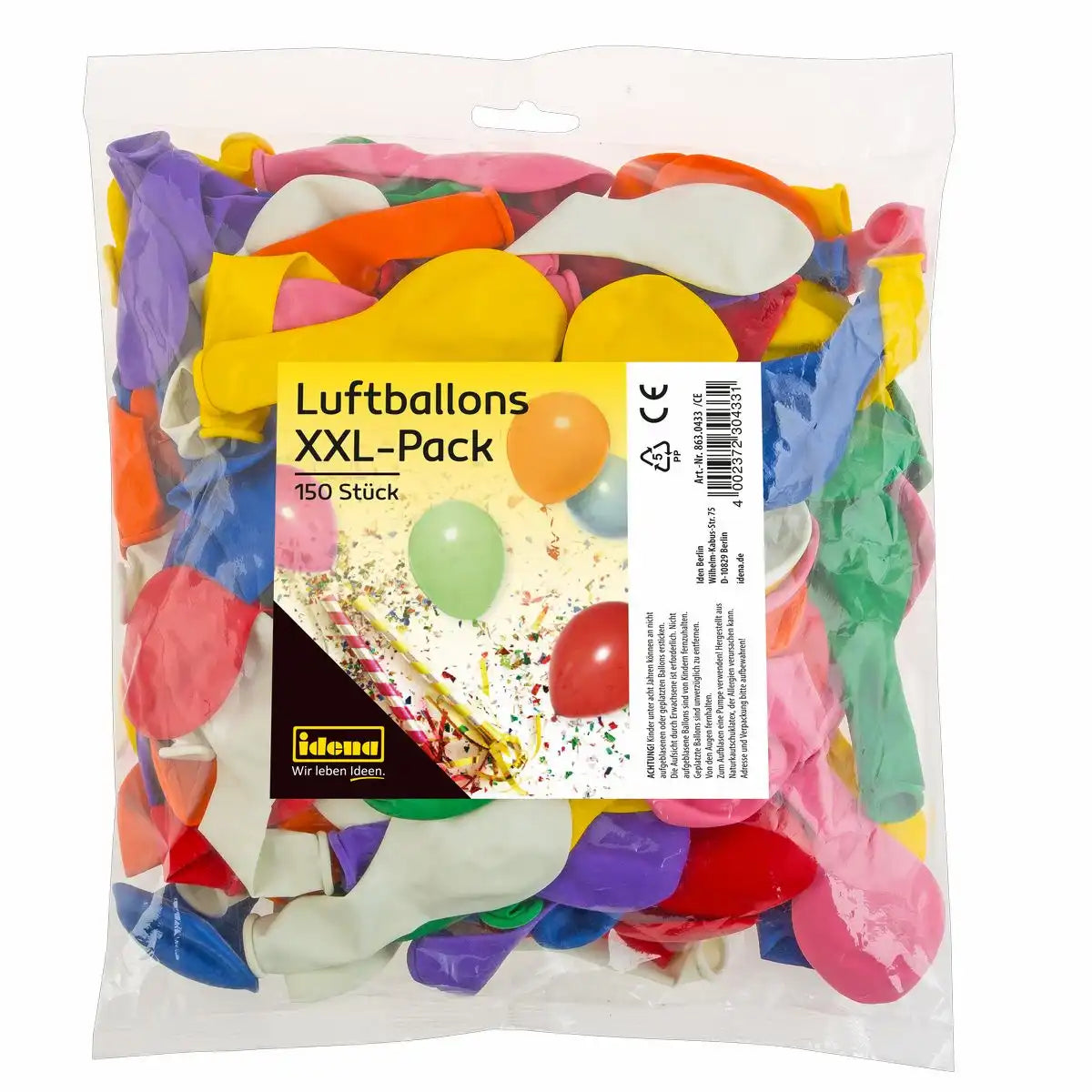 150 Stk. Luftballons XXL-Pack mehrfarbig