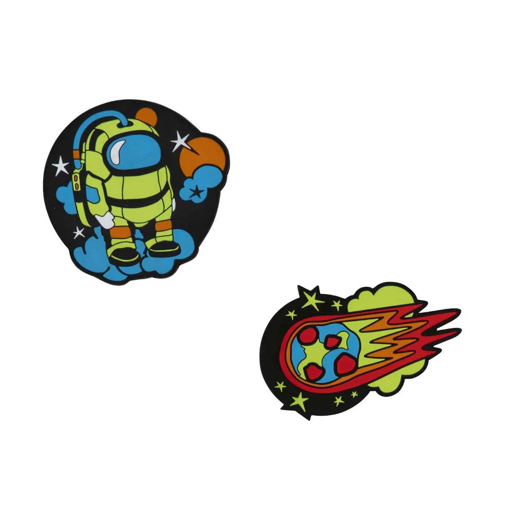 DerDieDas Wechselbuttons 2-tlg. Neon Crazy