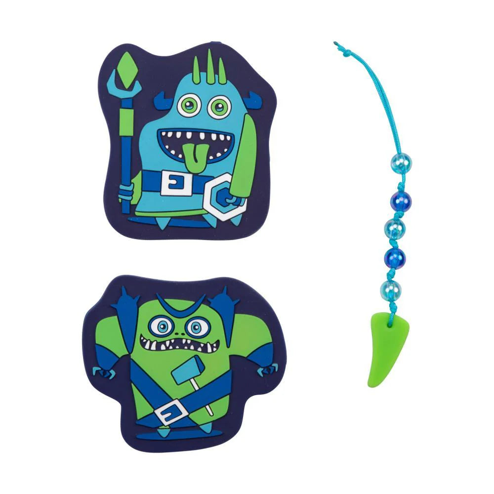 DerDieDas Wechselbuttons 3-tlg. Neon Monster
