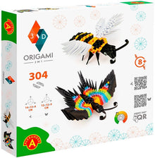 Origami 3d Biene + Schmetterling