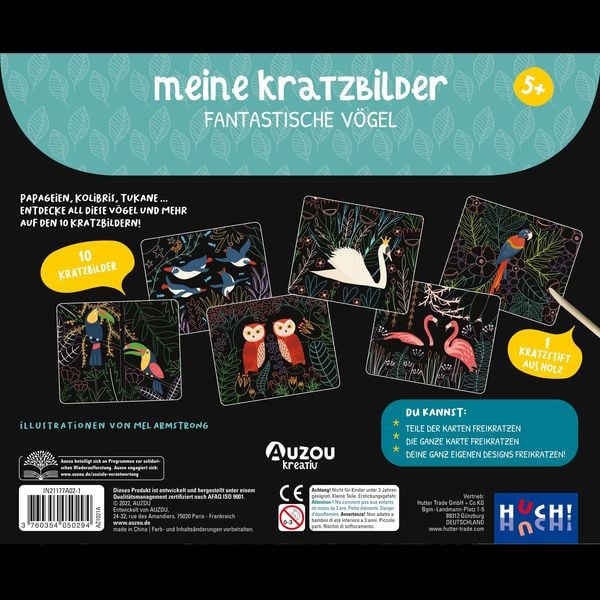 Meine Kratzbilder - fantastische Vögel