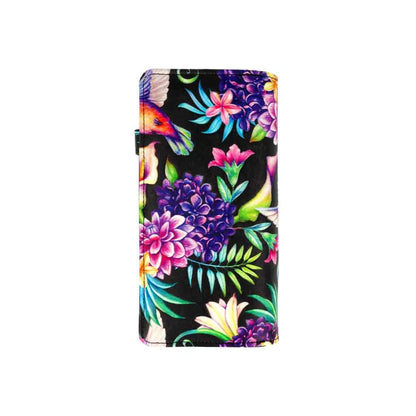 Langbörse retro Blumen