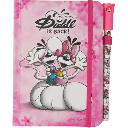Diddl Notizbuch mit Stift rosa - A6