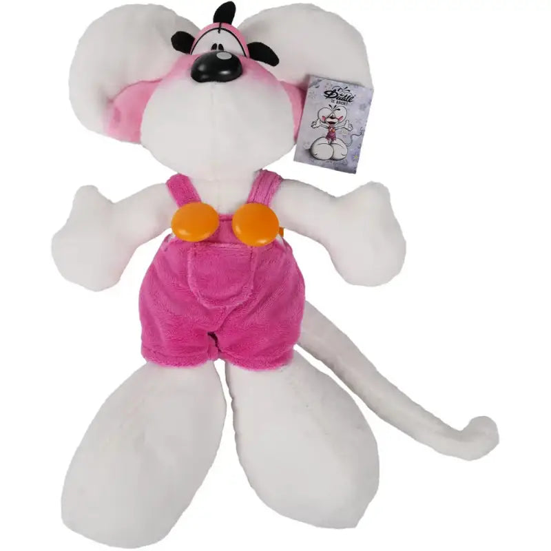 Diddl in rosa  Latzhose 30cm