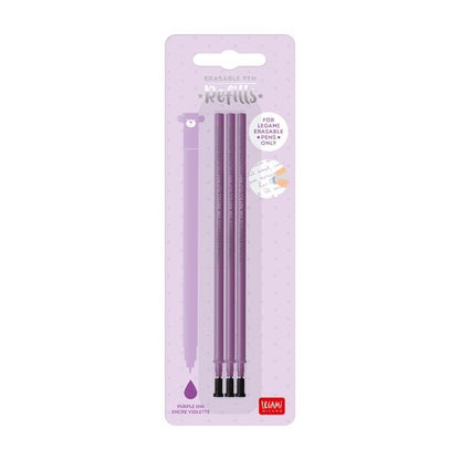 3er Erasable Pen Refills - lila