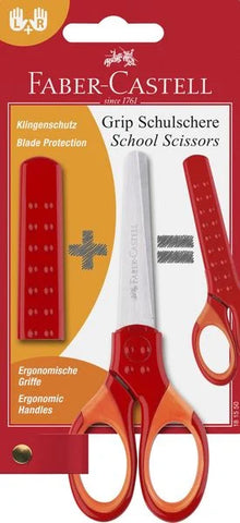 Schulschere Grip Rot L+R