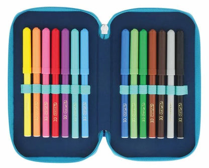 Schüleretui Triple Case blau