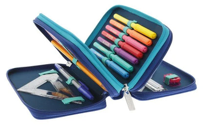 Schüleretui Triple Case blau