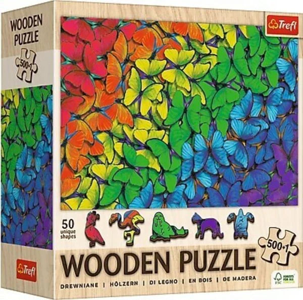 500 + 1 t. HolzPz Rainbow Butterflies