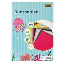 A4 Buntpapier ungummiert sortiert