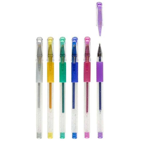 6Stk. Gel Pen Glitter