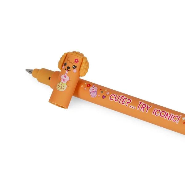 SET OF 3 ERASABLE GEL PENS - GOLDEN + BULLDOG + POODLE