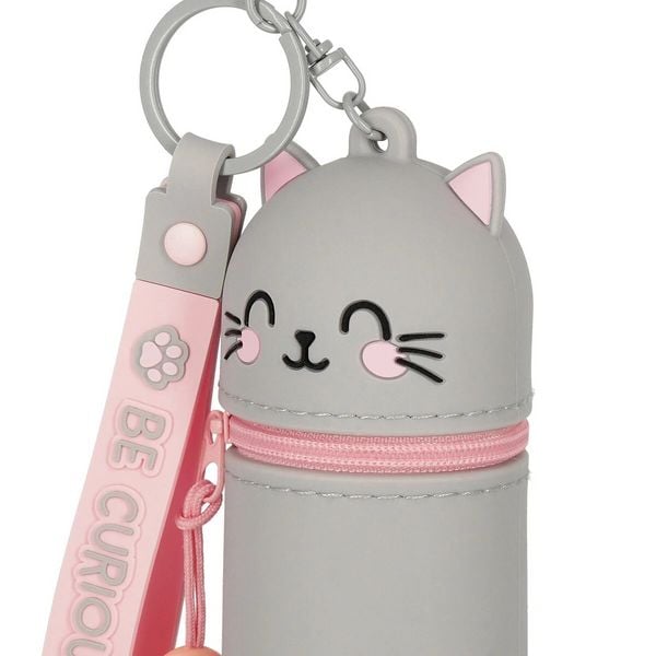 Mini Kawaii - Münztasche mit Anhänger - Katze