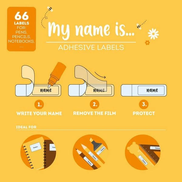 MY NAME IS… - SET MIT 66 SELBSTKLEBENDEN ETI - TEDDY BEAR