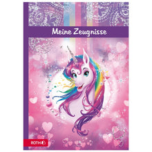 Zeugnismappe Einhornportait