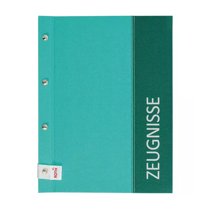 Zeugnismappe mit Buchschrauben - Mint
