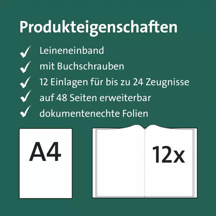 Zeugnismappe mit Buchschrauben - Pink