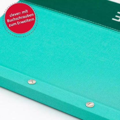 Zeugnismappe mit Buchschrauben - Mint
