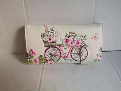 Langbörse Fahrrad mit Blumen