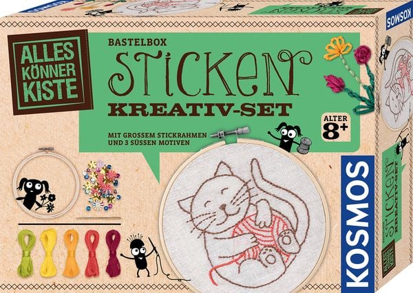 Handarbeit Set AllesKönnerKiste Sticken Kreativ-Set