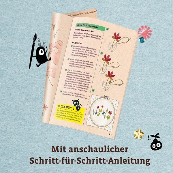 Handarbeit Set AllesKönnerKiste Sticken Kreativ-Set