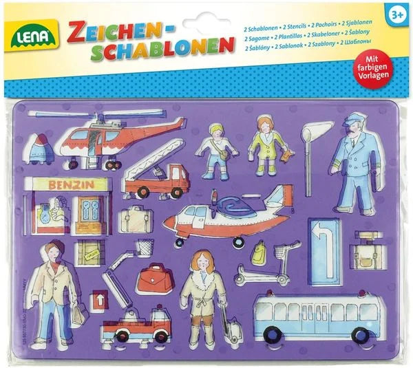 Lena Schablonen Fahrzeuge + Menschen